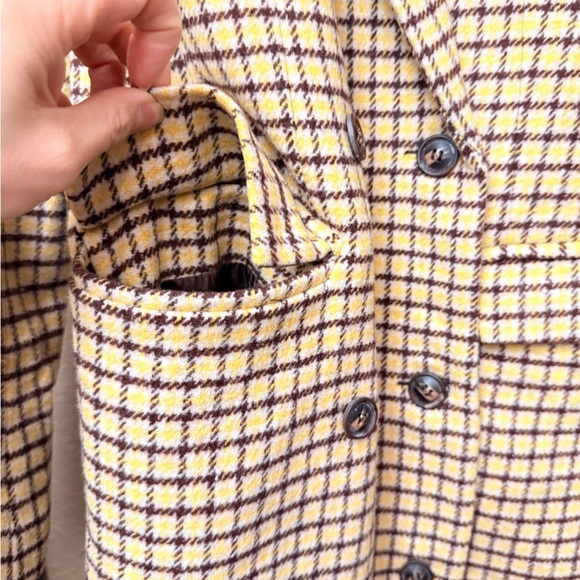 J.O.A. Plaid Double-Breasted Long Overcoat(NWT) - Picture 4 of 9
